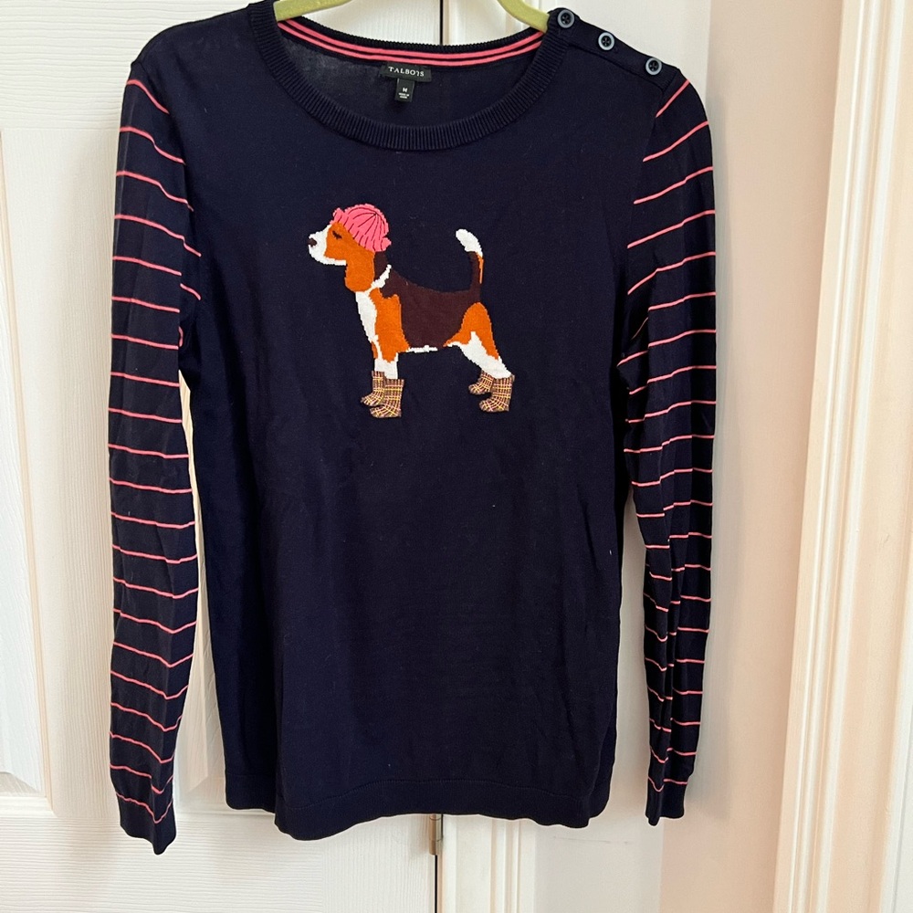 Talbots gently used long sleeved cotton blend size M sweater